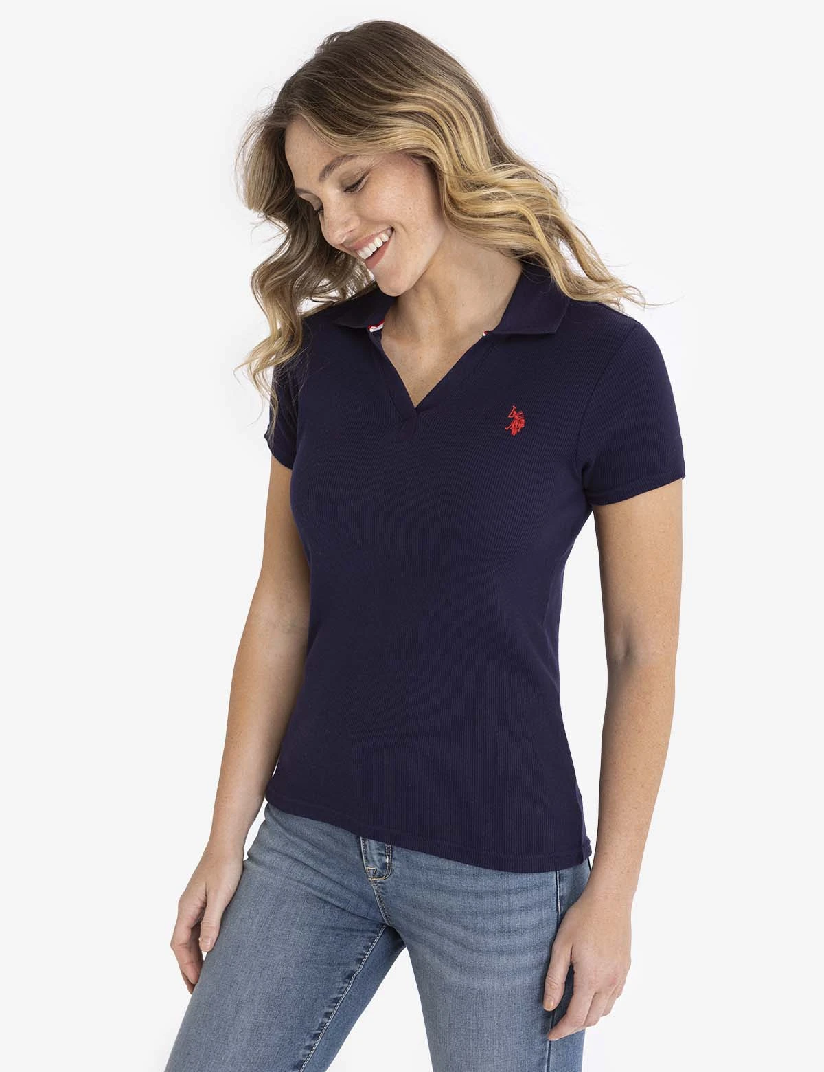 U.S. Polo Assn. SPLIT NECK RIBBED POLO SHIRT 15 U.S. Polo Assn. SPLIT NECK RIBBED POLO SHIRT - Image 13