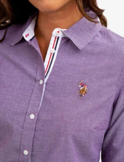 U.S. Polo Assn. LONG SLEEVE SOLID STRETCH OXFORD SHIRT -Modern Wear Shop 215859YI KNGP 65144