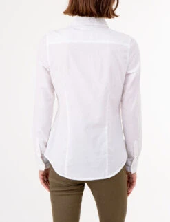 U.S. Polo Assn. LONG SLEEVE SOLID STRETCH OXFORD SHIRT -Modern Wear Shop 215859YI WHIT 72928