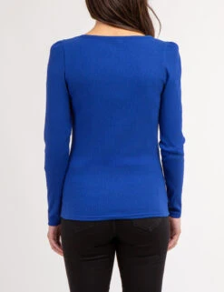 U.S. Polo Assn. LONG SLEEVE SQUARE NECK RIBBED TOP -Modern Wear Shop 21587166 SLBU 67490