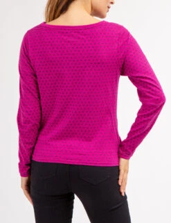 U.S. Polo Assn. DITSY LONG SLEEVE TWIST FRONT TOP -Modern Wear Shop 2158721W HSDF 70081