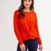 U.S. Polo Assn. DITSY LONG SLEEVE TWIST FRONT TOP 2 U.S. Polo Assn. DITSY LONG SLEEVE TWIST FRONT TOP -Modern Wear Shop 2158721W ORRD 68012