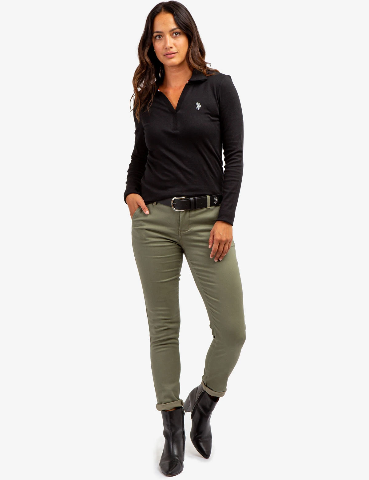 U.S. Polo Assn. SPLIT NECK RIBBED LONG SLEEVE POLO SHIRT 18 U.S. Polo Assn. SPLIT NECK RIBBED LONG SLEEVE POLO SHIRT - Image 16