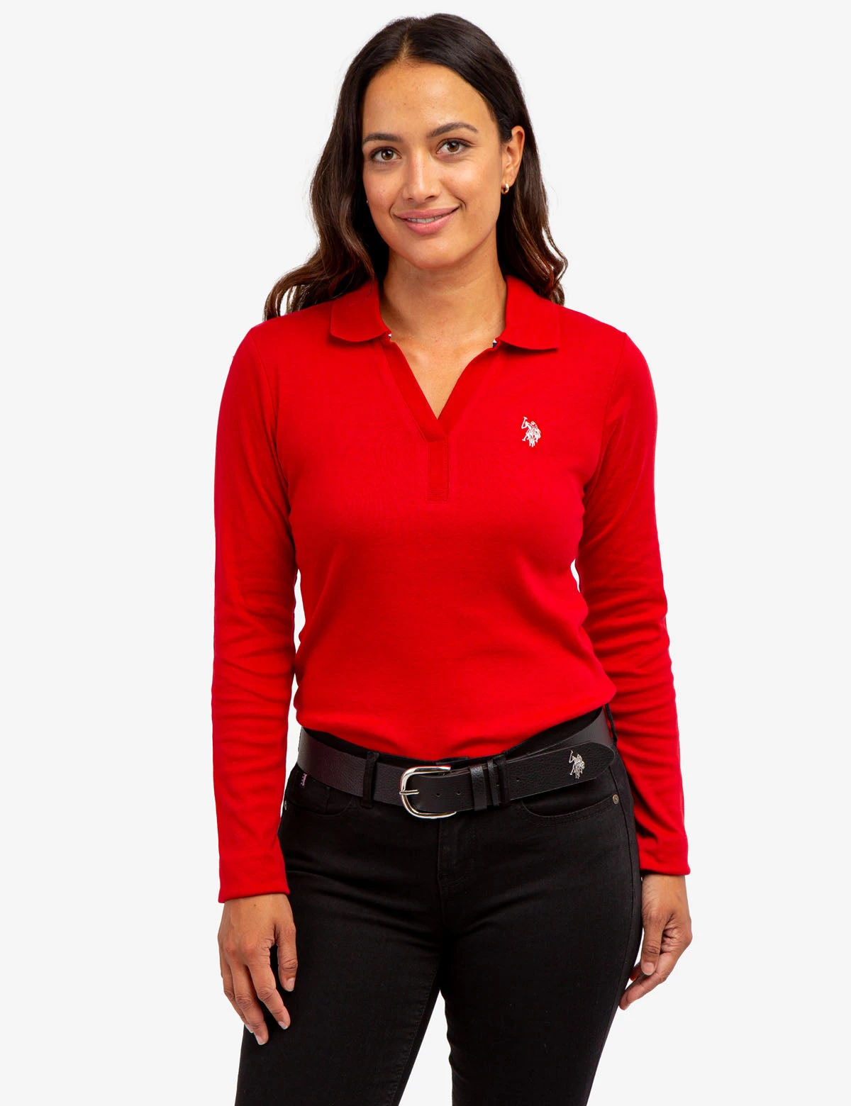 U.S. Polo Assn. SPLIT NECK RIBBED LONG SLEEVE POLO SHIRT 3 U.S. Polo Assn. SPLIT NECK RIBBED LONG SLEEVE POLO SHIRT