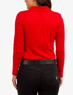 U.S. Polo Assn. SPLIT NECK RIBBED LONG SLEEVE POLO SHIRT 24 U.S. Polo Assn. SPLIT NECK RIBBED LONG SLEEVE POLO SHIRT -Modern Wear Shop 2158746E ERED 65183