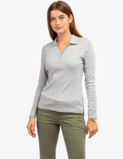 U.S. Polo Assn. SPLIT NECK RIBBED LONG SLEEVE POLO SHIRT 31 U.S. Polo Assn. SPLIT NECK RIBBED LONG SLEEVE POLO SHIRT -Modern Wear Shop 2158746E HGRY 65026