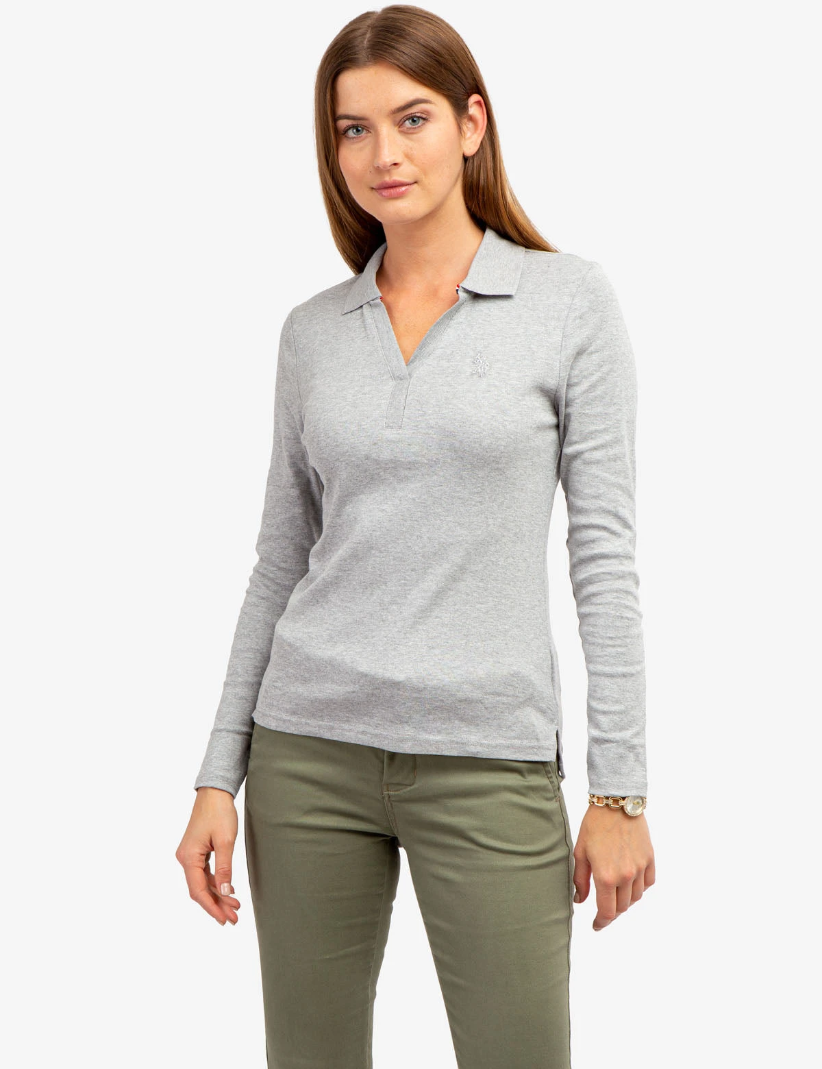 U.S. Polo Assn. SPLIT NECK RIBBED LONG SLEEVE POLO SHIRT 12 U.S. Polo Assn. SPLIT NECK RIBBED LONG SLEEVE POLO SHIRT - Image 10
