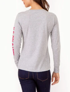 LONG SLEEVE U.S. POLO ASSN. GRAPHIC T-SHIRT -Modern Wear Shop 2158761D LTGY 79958
