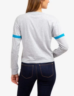U.S. Polo Assn. LONG SLEEVE USPA APPLIQUE CROPPED T-SHIRT -Modern Wear Shop 2158771D GREY 64597