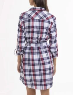 U.S. Polo Assn. LONG SLEEVE PLAID TIE DRESS 19 U.S. Polo Assn. LONG SLEEVE PLAID TIE DRESS -Modern Wear Shop 215880GA WHIT 16220