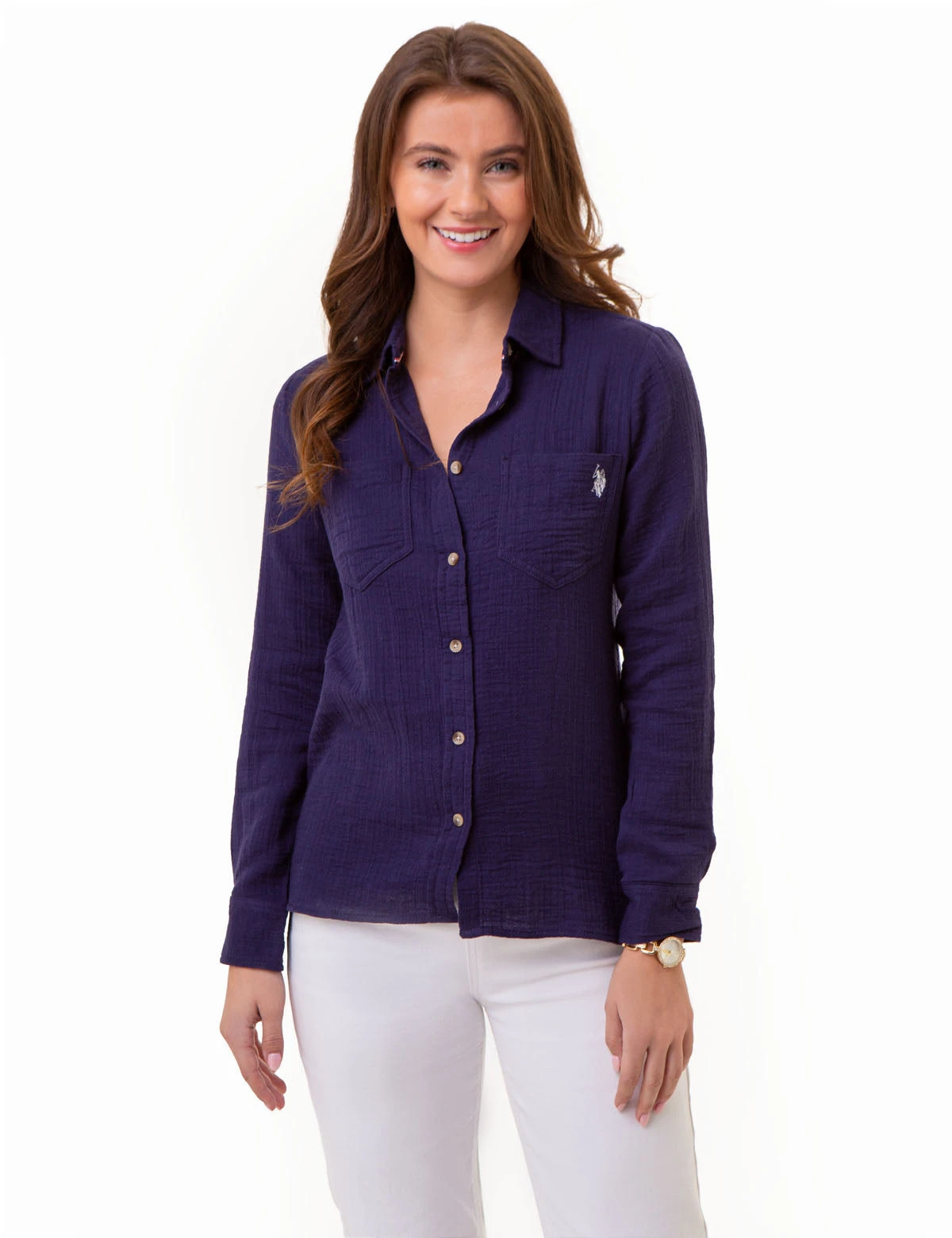 U.S. Polo Assn. TEXTURED BUTTON-UP LONG SLEEVE SHIRT 3 U.S. Polo Assn. TEXTURED BUTTON-UP LONG SLEEVE SHIRT