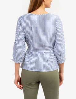 U.S. Polo Assn. LONG SLEEVE STRIPED WRAP TOP -Modern Wear Shop 215885ZF EVBL 65246