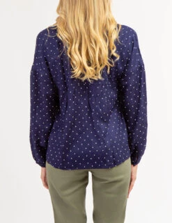 U.S. Polo Assn. DOT POETIC V-NECK TOP -Modern Wear Shop 215888XV EVBL 65625