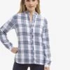 U.S. Polo Assn. LONG SLEEVE RUFFLE PLAID TOP -Modern Wear Shop 215891GA CLNV 14855