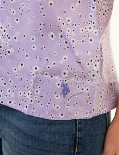 U.S. Polo Assn. VOLUME SLEEVE FLORAL TOP 16 U.S. Polo Assn. VOLUME SLEEVE FLORAL TOP -Modern Wear Shop 215901Z8 LAVN 86078