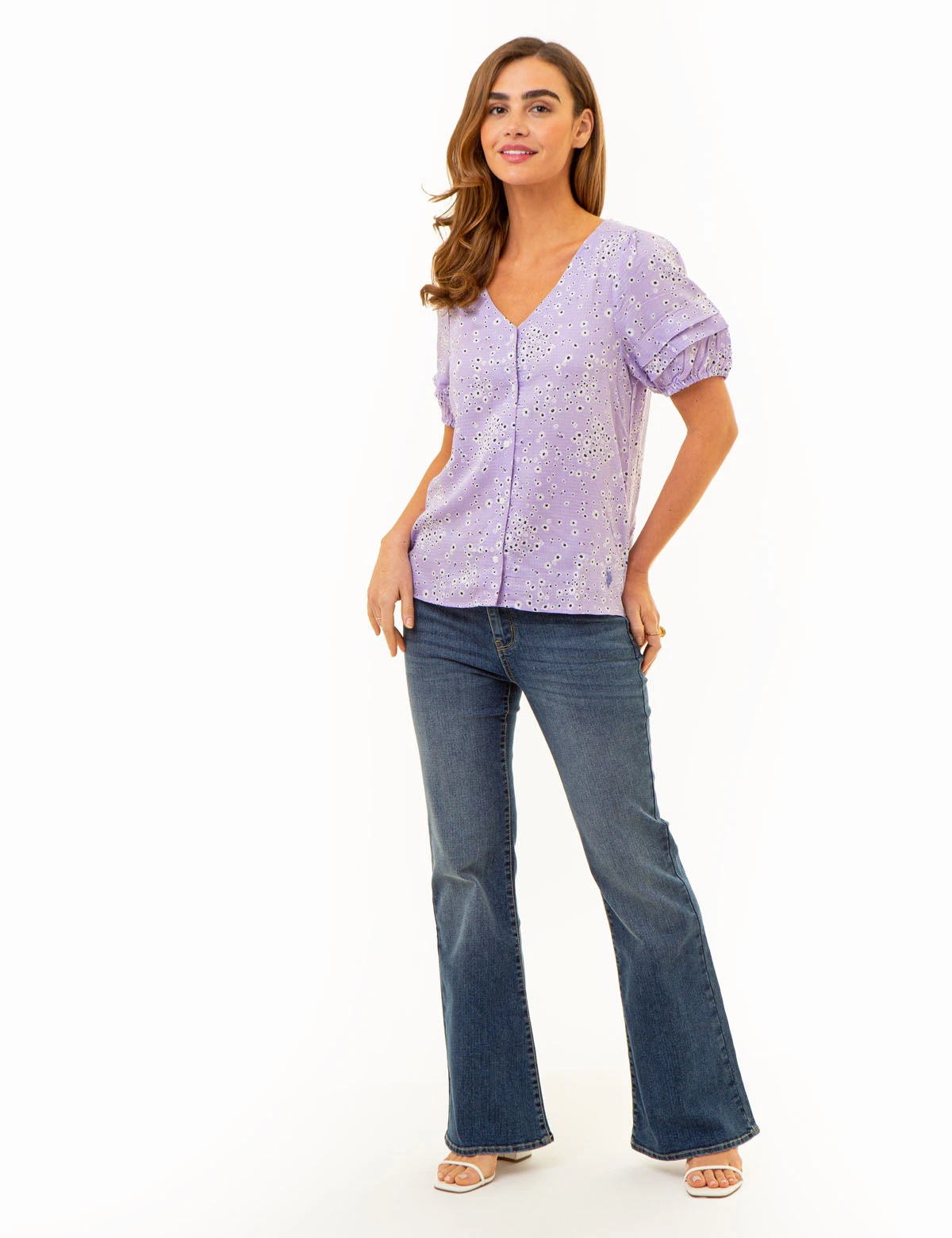 U.S. Polo Assn. VOLUME SLEEVE FLORAL TOP 4 U.S. Polo Assn. VOLUME SLEEVE FLORAL TOP - Image 2