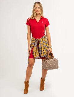 U.S. Polo Assn. SPLIT NECK POLO DRESS -Modern Wear Shop 21590468 RYTR 66588