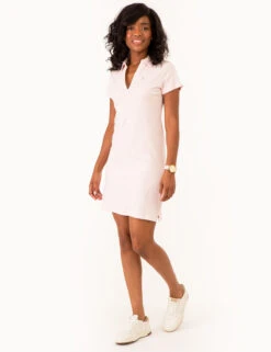 U.S. Polo Assn. SPLIT NECK FLORAL COLLAR POLO DRESS -Modern Wear Shop 21590798 CCPK 77799