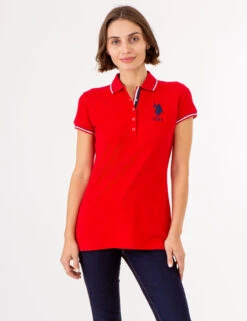 U.S. Polo Assn. SIGNATURE STRIPE PLACKET POLO SHIRT -Modern Wear Shop 215911ZH ERED 72693