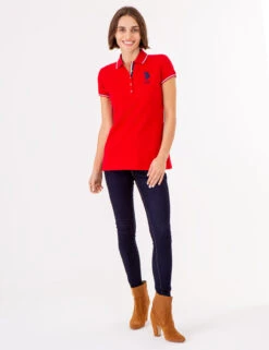 U.S. Polo Assn. SIGNATURE STRIPE PLACKET POLO SHIRT -Modern Wear Shop 215911ZH ERED 72700