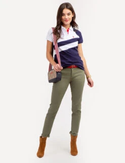 U.S. Polo Assn. DIAGONAL SASH COLORBLOCK POLO SHIRT -Modern Wear Shop 215912ZH WHIT 67222