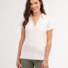 U.S. Polo Assn. SPLIT NECK ROSE PRINT POLO SHIRT
