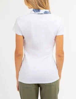 U.S. Polo Assn. SPLIT NECK ROSE PRINT POLO SHIRT -Modern Wear Shop 21592598 WHIT 65828