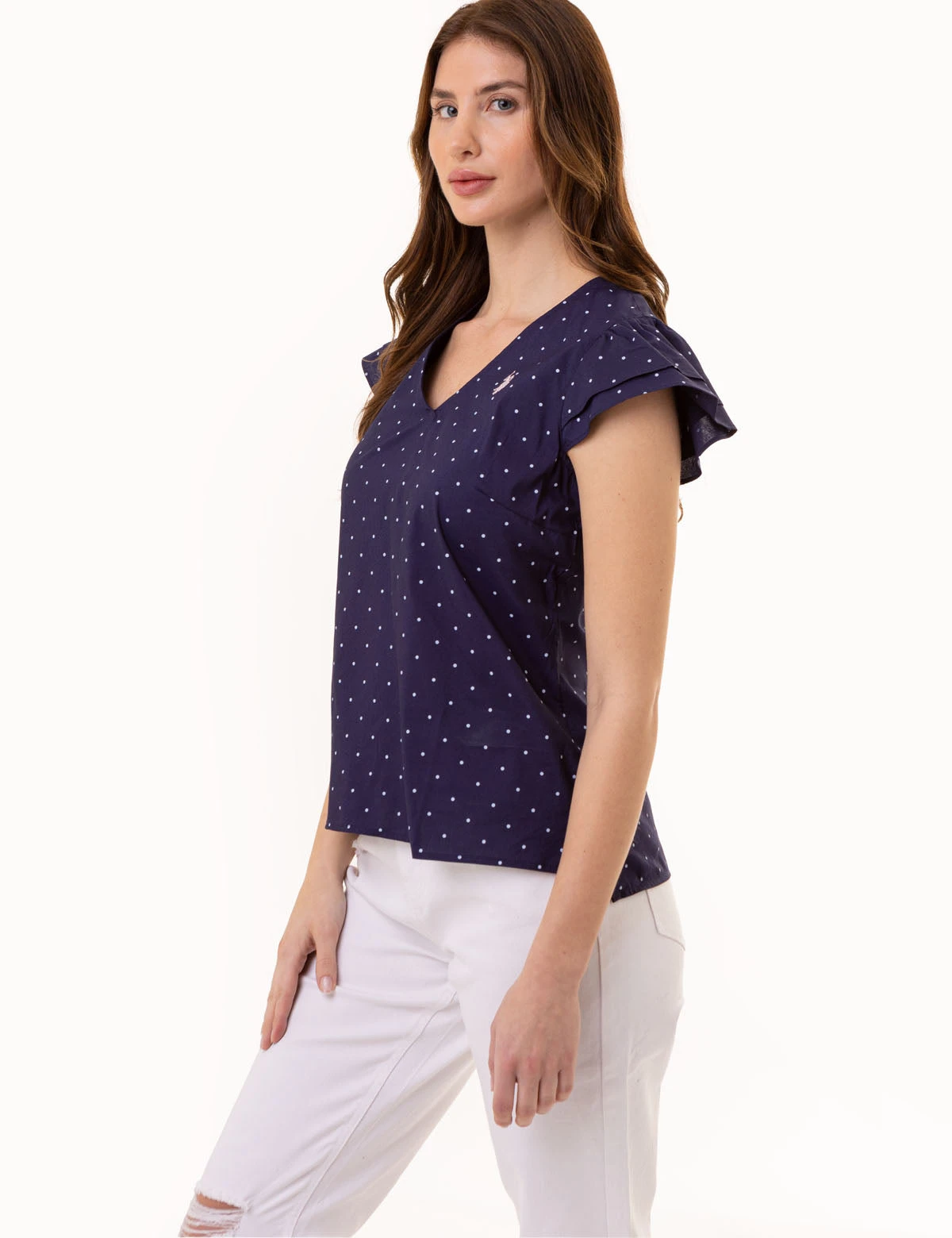 U.S. Polo Assn. RUFFLE SLEEVE POPOVER TOP 5 U.S. Polo Assn. RUFFLE SLEEVE POPOVER TOP - Image 3