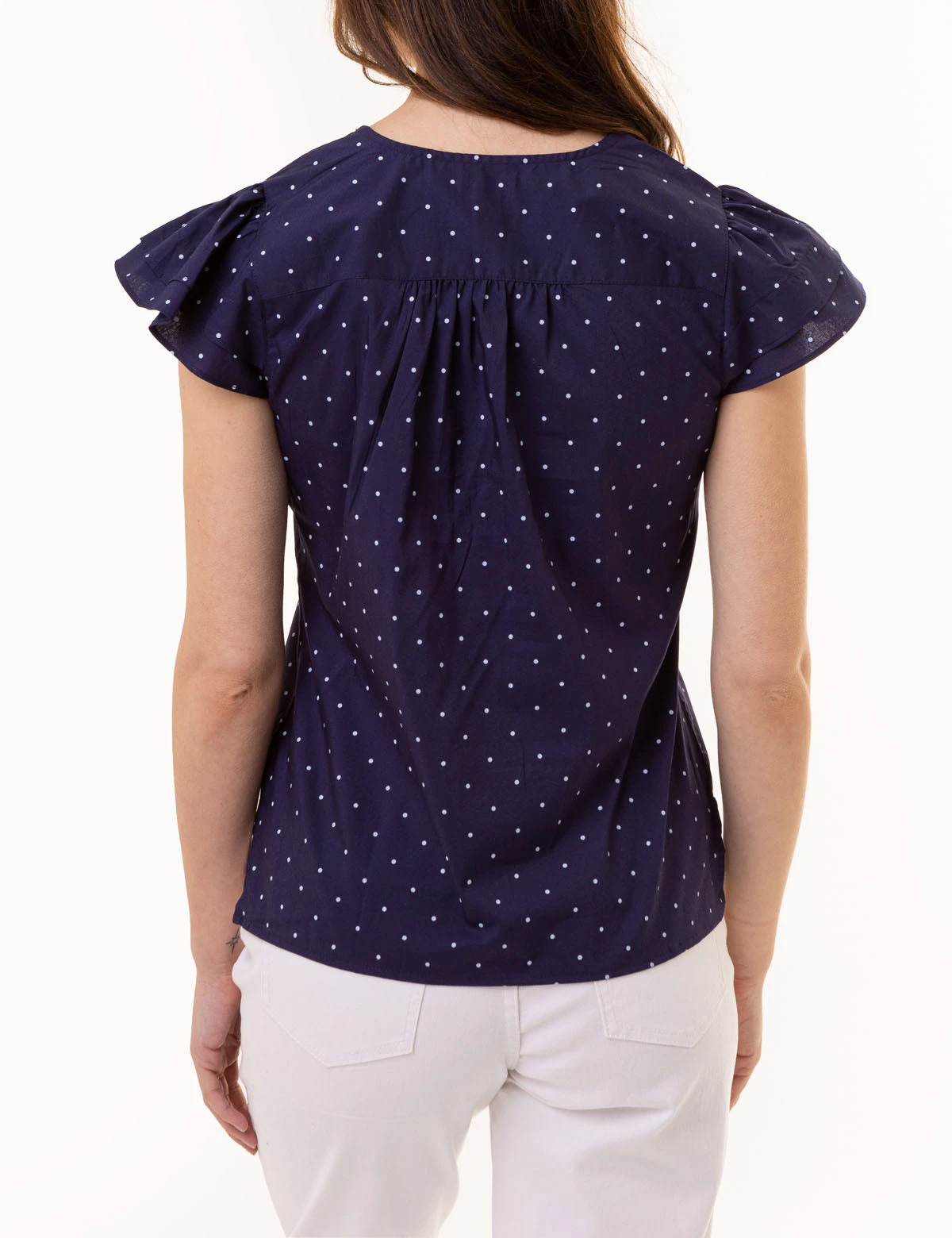 U.S. Polo Assn. RUFFLE SLEEVE POPOVER TOP 6 U.S. Polo Assn. RUFFLE SLEEVE POPOVER TOP - Image 4