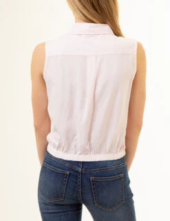 U.S. Polo Assn. SLEEVELESS TWIST FRONT SHIRT -Modern Wear Shop 215967RA CTCN 85979