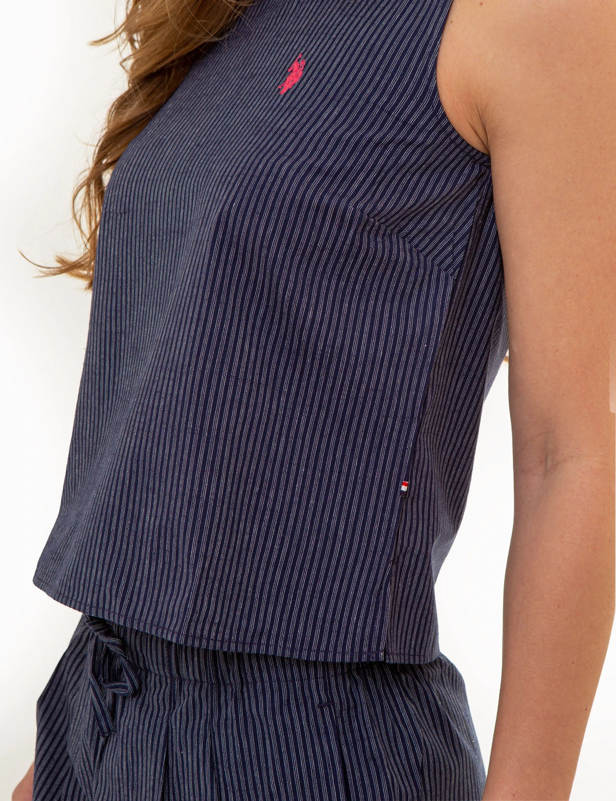 U.S. Polo Assn. SLEEVELESS LINEN CROP TOP 6 U.S. Polo Assn. SLEEVELESS LINEN CROP TOP - Image 4