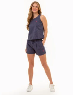 U.S. Polo Assn. SLEEVELESS LINEN CROP TOP 8 U.S. Polo Assn. SLEEVELESS LINEN CROP TOP -Modern Wear Shop 215972RA EVBL 86233