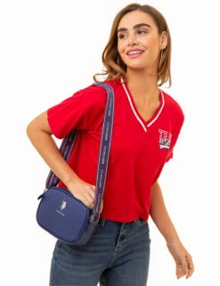 U.S. Polo Assn. TIPPED V-NECK GRAPHIC T-SHIRT -Modern Wear Shop 2159871D ERED 85962