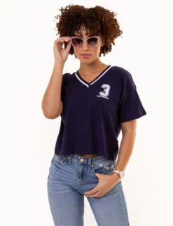 U.S. Polo Assn. TIPPED V-NECK GRAPHIC T-SHIRT -Modern Wear Shop 2159871D EVBL 1556