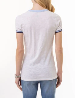 DUAL TRIM U.S. POLO ASSN. RINGER T-SHIRT -Modern Wear Shop 2159932J WHIT 1273