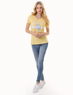 U.S. Polo Assn. USPA CREST SEMI SCOOP GRAPHIC T-SHIRT -Modern Wear Shop 2159942J POCR 1295