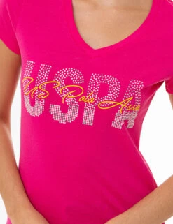 U.S. Polo Assn. CASCADING GRAPHIC V-NECK T-SHIRT -Modern Wear Shop 2159951D BTPR 3550