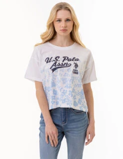 U.S. POLO ASSN. FADED FLORAL T-SHIRT -Modern Wear Shop 2159971D WHIT 1367