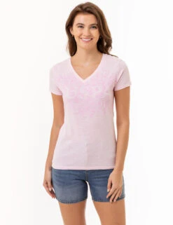 U.S. Polo Assn. TONAL FLORAL V-NECK T-SHIRT