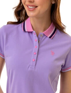 U.S. Polo Assn. PRINCESS SIDE SEAM TIPPED POLO SHIRT 19 U.S. Polo Assn. PRINCESS SIDE SEAM TIPPED POLO SHIRT -Modern Wear Shop 216099ZH LAVN 1912 1