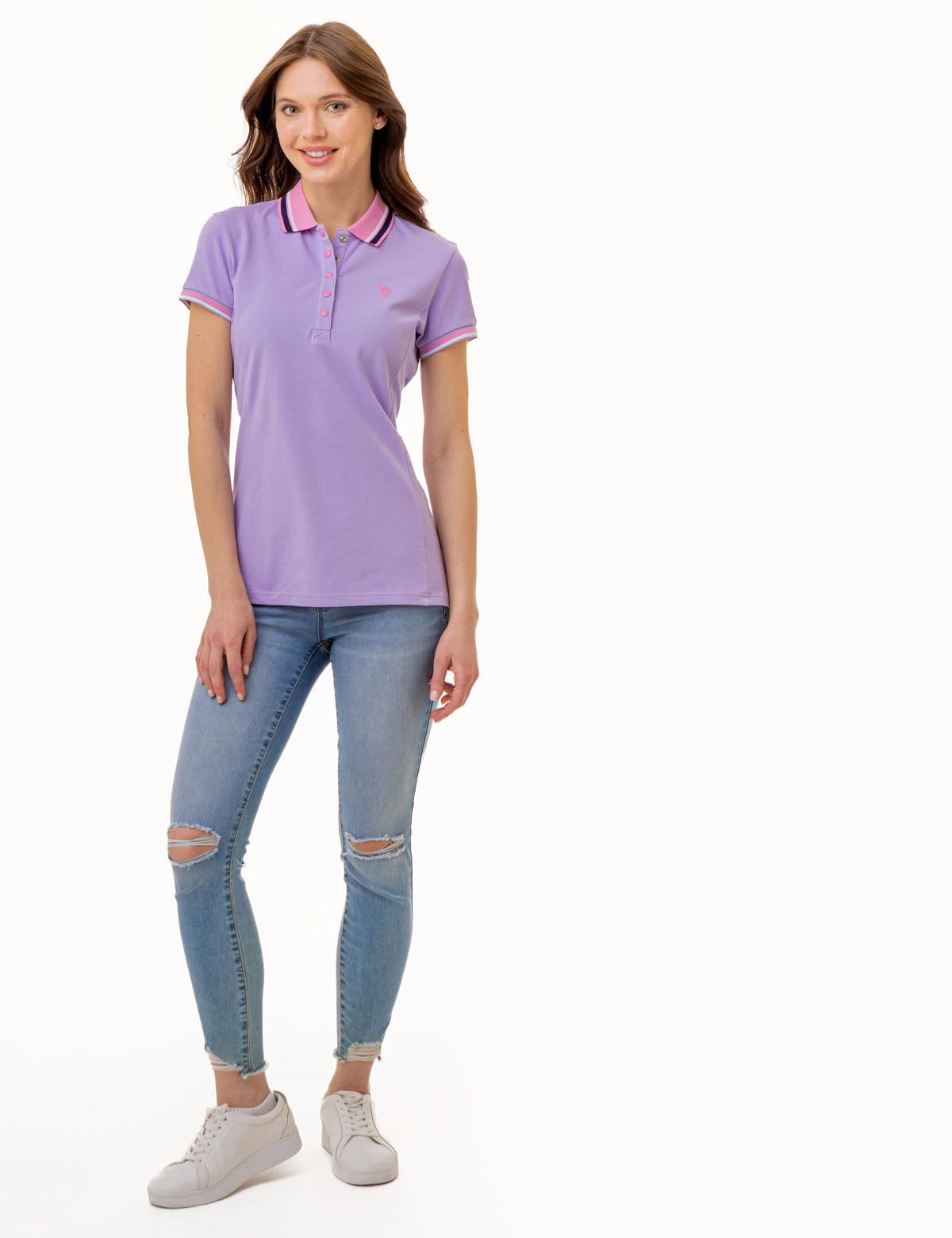 U.S. Polo Assn. PRINCESS SIDE SEAM TIPPED POLO SHIRT 5 U.S. Polo Assn. PRINCESS SIDE SEAM TIPPED POLO SHIRT - Image 3