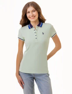 U.S. Polo Assn. PRINCESS SIDE SEAM TIPPED POLO SHIRT 21 U.S. Polo Assn. PRINCESS SIDE SEAM TIPPED POLO SHIRT -Modern Wear Shop 216099ZH PIST 1937 1
