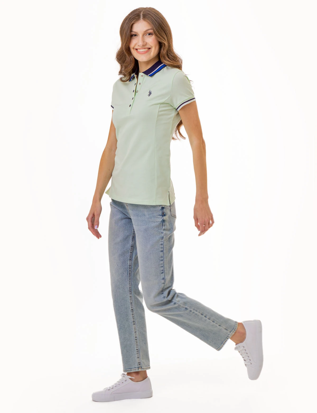 U.S. Polo Assn. PRINCESS SIDE SEAM TIPPED POLO SHIRT 9 U.S. Polo Assn. PRINCESS SIDE SEAM TIPPED POLO SHIRT - Image 7