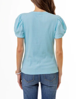 U.S. Polo Assn. PUFF SLEEVE CREW NECK TOP -Modern Wear Shop 2161636H BZBL 1540 1