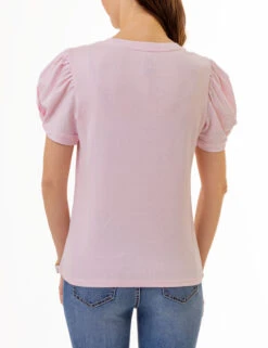 U.S. Polo Assn. PUFF SLEEVE CREW NECK TOP -Modern Wear Shop 2161636H CTCN 1599 1