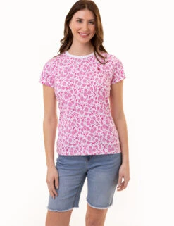 U.S. Polo Assn. ALL OVER FLORAL PRINT CREW NECK T-SHIRT