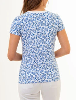 U.S. Polo Assn. ALL OVER FLORAL PRINT CREW NECK T-SHIRT -Modern Wear Shop 21616806 NTBL 86096