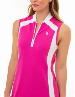 U.S. Polo Assn. SLEEVELESS MOCK COLLAR DRESS -Modern Wear Shop 216177ZH FUFD 86127