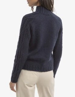 U.S. Polo Assn. CHUNKY MOCK NECK CABLE SWEATER -Modern Wear Shop 216304 DDBH 16107