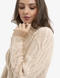 U.S. Polo Assn. CHUNKY MOCK NECK CABLE SWEATER -Modern Wear Shop 216304AA CMHR 15021